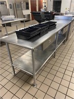 Stainless Steel Prep Table w/ Drawers 30" X 96