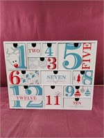 Harry and David advent calender wooden 12x15x3