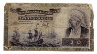 1941 Netherlands 20 Gulden Note