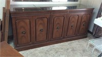 Vintage buffet W/glass protector 67x19x30