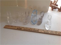 Clear glass shoes