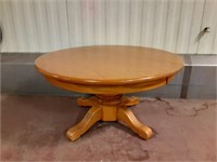Oak Pedestal Coffee Table 36"x36" and 18" tall