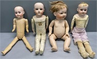 Bisque Head Dolls Lot Collection