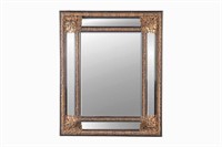 ANTIQUE DUTCH PRESSED BRASS MIRROR