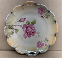 Hand painted Rose plate