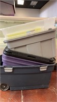 10 Plastic Large Storage Containers. No lids