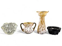 Amber Studio Art Glass, Goebel Hummel Lead Crystal