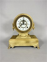 Ansonia Metal Case Mantle Clock