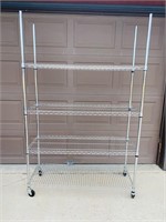 Metal Wire Shelving on Wheels 76 x 48 x 18