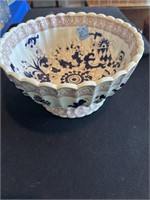 S. F. & CO. ENGLAND "INDIAN" 10" FOOTED BOWL