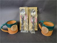 Don Brock Coffee Mugs and Michael Aram Spoons