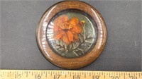 Wood & Floral Trinket Box w/Contents