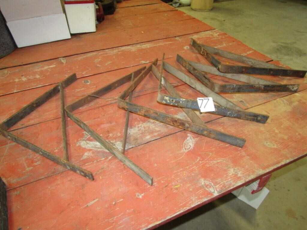 6 MEATAL SHELF BRACKETS 14"