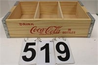 Wooden Coca-Cola Display Case w/ 3 Wooden Cars