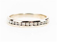 Jewelry 14kt White Gold Diamond Wedding Band Ring