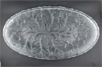 Lalique Chene Oak Leaf Tray