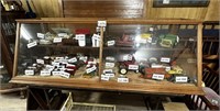 Antique Oak Slanted Front Display Cabinet