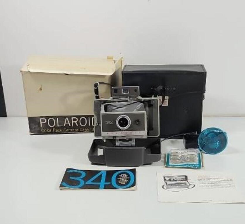 Vintage Polaroid 340 with case and original box,