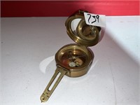 ANTIQUE BRASS  CECKOS 3” diameter COMPASS