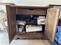 Cabinet Contents loaded with supplies including pr