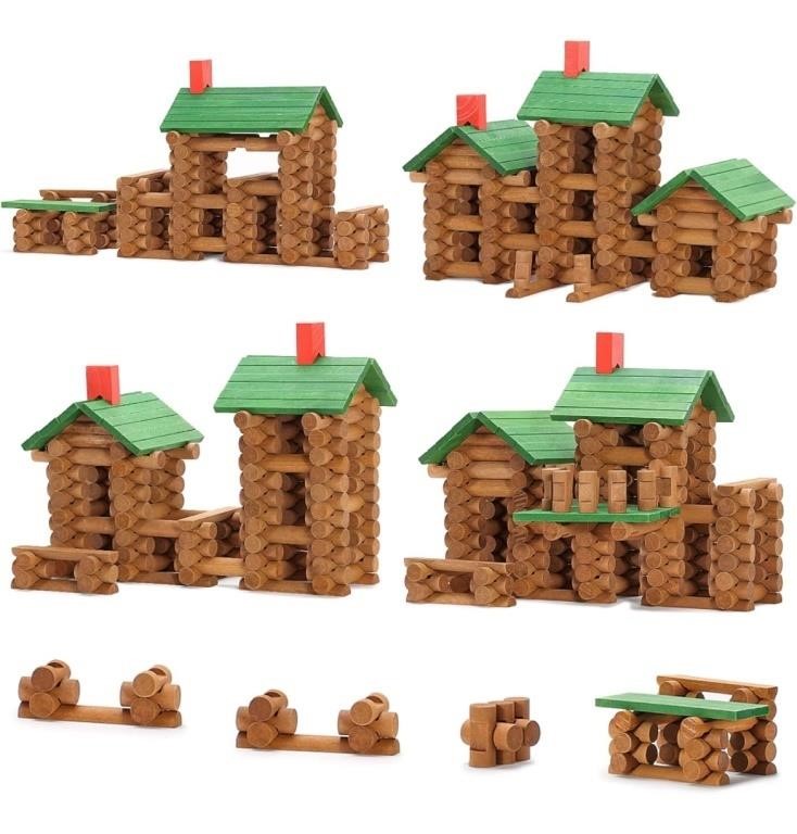 SainSmart Jr. 665 PCS Wooden Log Cabin Set