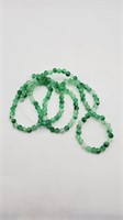 (LB) Green Quartz Beads for Jewelry Making - each