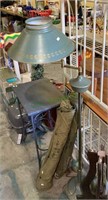 Vintage colonial style metal library lamp    800