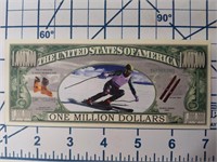 Ski novelty banknote