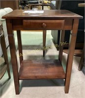 Small Solid Wood End Table,Cherry Stained with