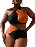 OYOANGLE Women's Plus Size 2 Pieces Bikini Set
