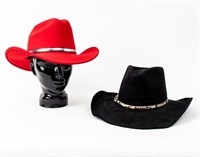 2 Felt Cowboy Hats Eddy / Stetson