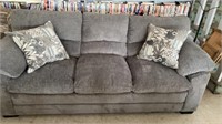 BRAND NEW Stormy Grey Sofa with Accent Pillows