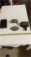 Dover sad iron, vintage cameras ( untested),