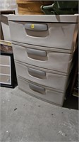 Storage cabinet with 4 drawers and contents