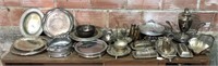 Silver Plated Dishes Bowls Teapot