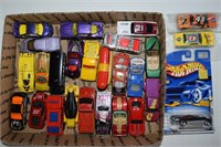 Flat Full of Diecast Cars + Carded HW & Petty Bags