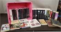 Crate of Paranormal Novels, Cat Books, Vintage