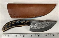 Custom, Damascus, skinning, knife