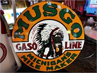 30” Porcelain Musgo Gasoline Sign