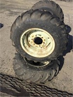 (2) FIRESTONE POWER IMPLEMENT TIRES ON 6 HOLE RIMS