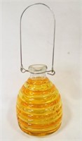 Yellow & Orange Hanging Glass Beehive Wasp Trap
