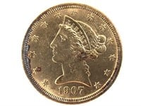 1907-D $5 Gold Half Eagle
