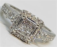 10KT WHITE GOLD 1.84CTS DIAMOND RING