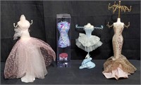 Mannequin jewelry display, & pin cushion (4 count)