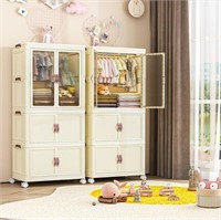 Ceinun Freestanding Wardrobe Cabinet, Beige