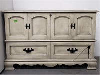 Locking Sideboard Chest with Two Drawers