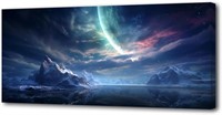 Y-II Aurora Borealis Canvas Wall Art, 24"x48"