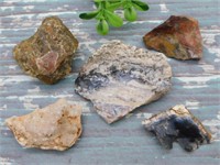 MIXED ROUGH LOT ROCK STONE LAPIDARY SPECIMEN