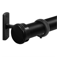 ASHLEYRIVER Curtain Rods 48 to 84-1 inch Black Cu