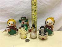 Group Christmas Snowmen some vintage